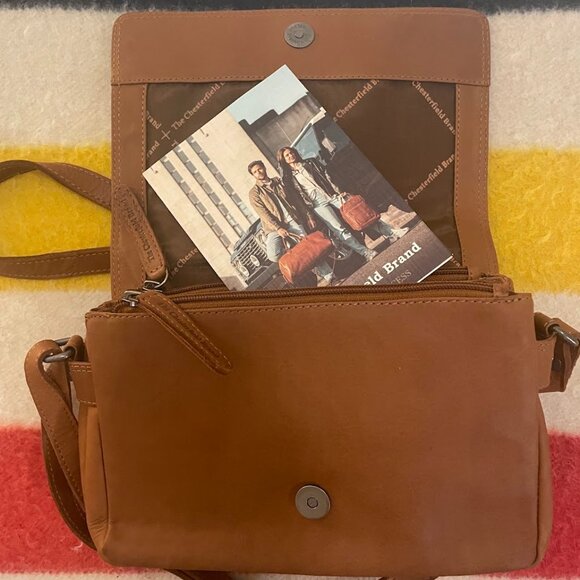 The Chesterfield Brand: Leather Shoulder Bag Cognac Reston - Picture 7 of 14